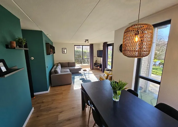 7 Person House With Garden, Firepit, Swimming Lake, Hammock, Child Friendly, In- And Outside Playground, Slide, And Great Coffee