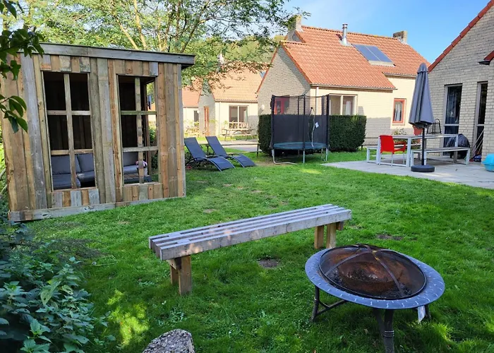 7 Person House With Garden, Firepit, Swimming Lake, Hammock, Child Friendly, In- And Outside Playground, Slide, And Great Coffee *