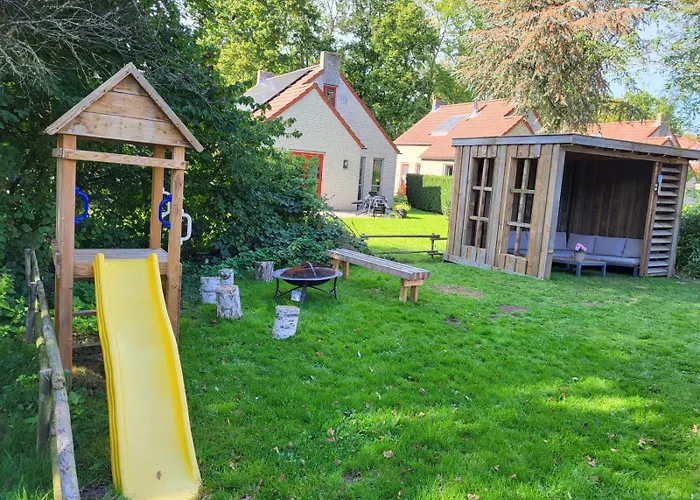 7 Person House With Garden, Firepit, Swimming Lake, Hammock, Child Friendly, In- And Outside Playground, Slide, And Great Coffee Ewijk