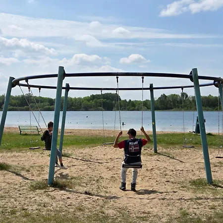 7 Person House With Garden, Firepit, Optional Whirlpool, Hammock, Child Friendly, Slide, Swimming Lake And Great Coffee Ferienhaus *